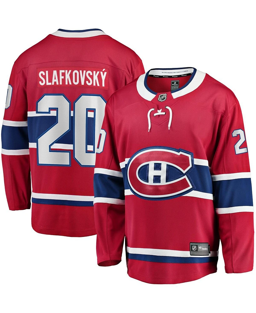 Fanatics Men's Juraj Slafkovsky Red Montreal Canadiens Home Premier Breakaway Player Jersey