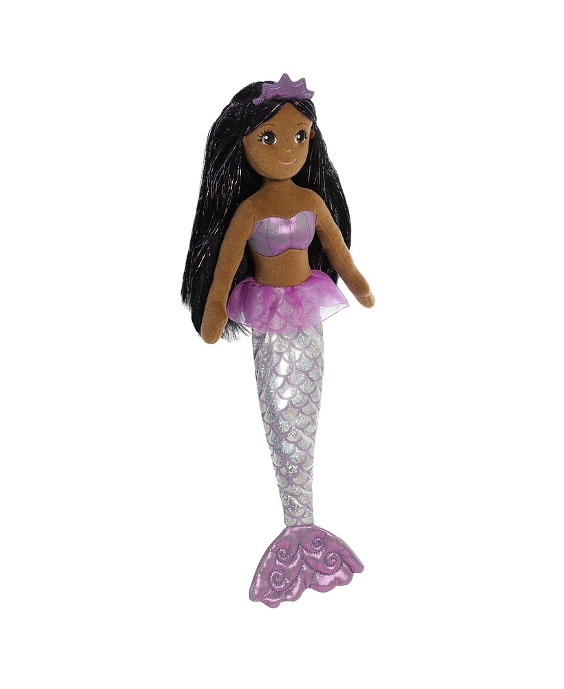Aurora Large Sophia Sea Sparkles Enchanting Plush Toy Purple 18"