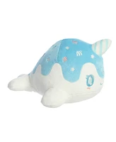 Aurora Small Blue Raspberry Nomwhal Tasty Peach Enchanting Plush Toy Blue 7"