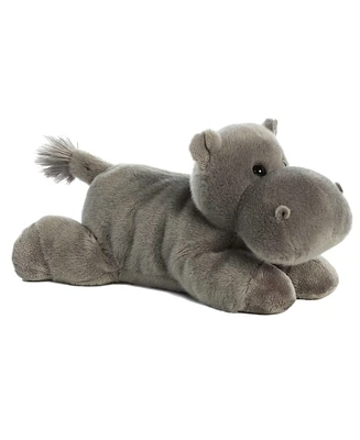 Aurora Medium Howie Hippo Flopsie Adorable Plush Toy Gray 12"