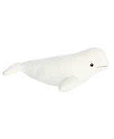 Aurora Large Beluga Destination Nation Adventurous Plush Toy White 15.5"