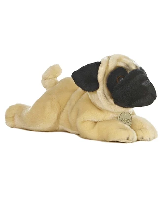 Aurora Medium Pug Miyoni Realistic Plush Toy Brown 11"