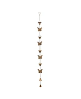 Slickblue Iron Butterfly Rain Chain 61.5"h