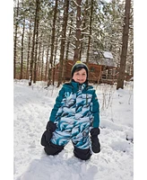 Deux par Toddler Boys One Piece Snowsuit Forest Green Printed Glaciers - Toddler|Child