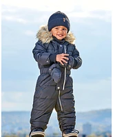 Deux par Baby Unisex One Piece Snowsuit Black - Infant|Toddler