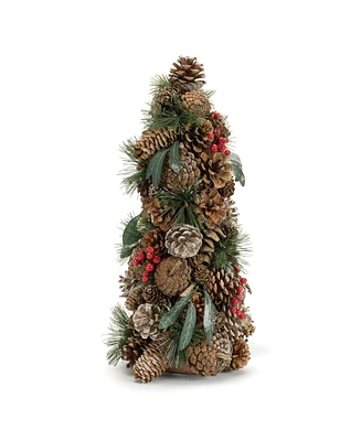 Slickblue Pine Cone Berry Tree (Set of 2)