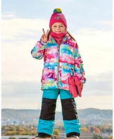 Deux par Toddler Girls Two Piece Snowsuit Printed Bubbles And Turquoise - Toddler|Child