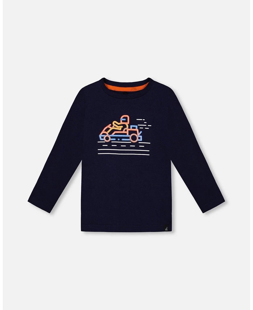 Deux par Big Boys T-Shirt With Print Navy