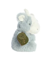 ebba Small Goat Kid Rattle Eco Eco-Friendly Baby Plush Toy Blue 6"