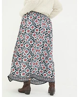 FatFace Plus Arabella Wild Floral Midi Skirt