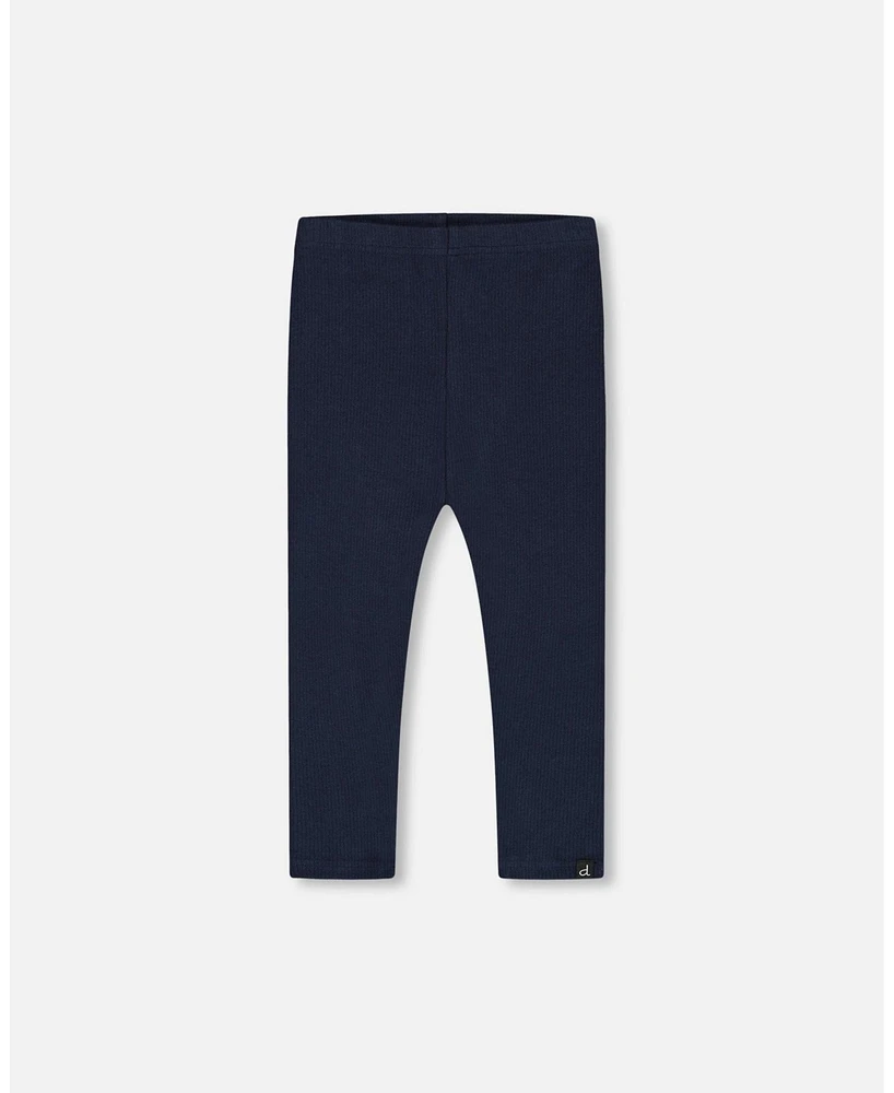 Deux par Toddler Girls Rib Leggings Navy - Toddler|Child