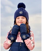 Deux par Kids Unisex Solid Mittens Navy