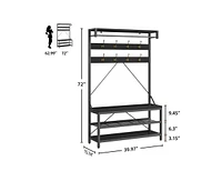 gaomon Hallway coat rack shoe bench