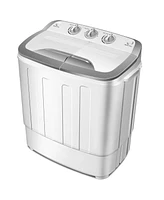 Gymax 8lbs Compact Mini Twin Tub Washing Machine Washer Spinner