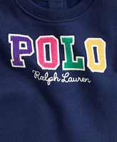 Polo Ralph Lauren Baby Girls Logo Appliques Fleece Dress