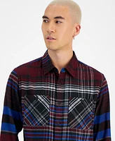 Sun + Stone Men's Olly Plaid Flannel Shirt, Created for Macy's