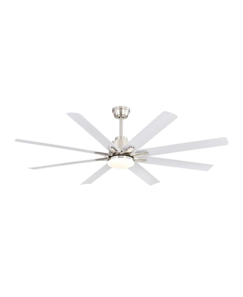 Sofucor 66" Ceiling Fan with Lights & Remote, 6-Speed Dc Motor, Reversible