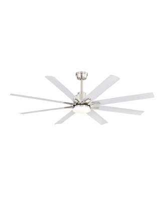 Sofucor 66" Ceiling Fan with Lights & Remote, 6-Speed Dc Motor, Reversible