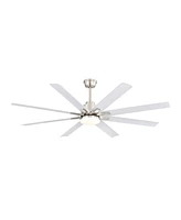 Sofucor 66" Ceiling Fan with Lights & Remote, 6-Speed Dc Motor, Reversible