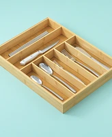 JoyJolt 7 Compartment Bamboo Drawer Organizer