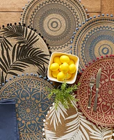 Design Imports Fern Print Round Placemat Set of 6