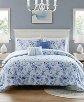 Intelligent Design Christa Floral Striped Comforter Sets