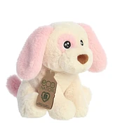 Aurora Small Peach Puppy Eco Nation Eco-Friendly Plush Toy White 7"