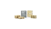 Bruder 1/16 Logistics Set with Pallets, Warehouse and Trailer Bins, and Forklift Crates