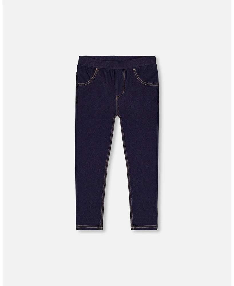 Deux par Deux Baby Girls Baby Dark Blue Denim Jeggings