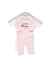 Hudson Baby Girls Cotton Coveralls Mommy