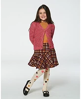 Deux par Big Girls Milano Skirt Plaid Magenta And Brown