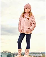 Deux par Little Girls Reversible Plush Jacket Pink - Toddler|Child