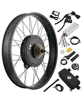 Yescom Electric Bicycle Conversion Kit 26" 48V 1500W Rear Wheel E-bike Conversion Kit Hub Motor W/ Lcd Display