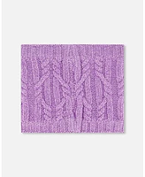 Deux par Deux Kids Unisex Knit Neckwarmer Purple - Toddler|Child