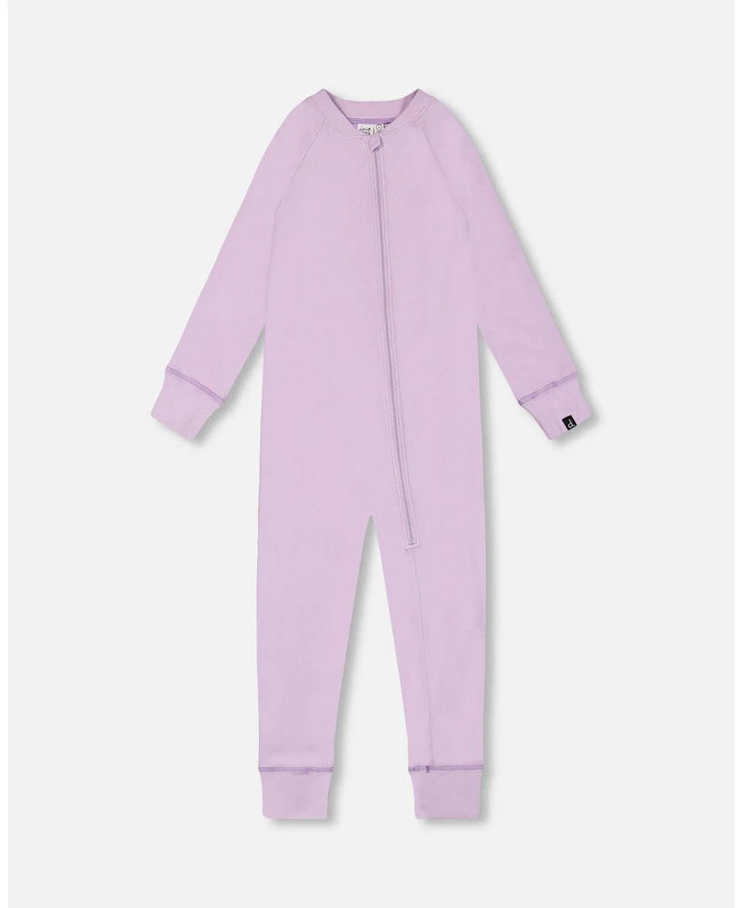 Deux par Baby Girls One Piece Thermal Underwear Lilac