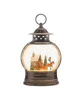 Slickblue Led Snow Globe With Santa's Sleigh 11.5"h