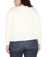 Belldini Plus Mixed-Rib Sweater