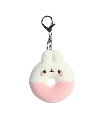 Aurora Mini Donut Molang Keychain Playful Plush Toy Pink 3"