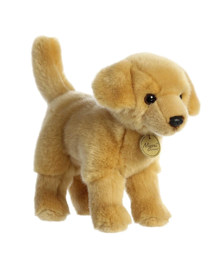 Aurora Medium Labrador Miyoni Realistic Plush Toy Brown 10"