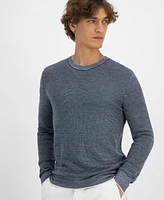 Guess Men's Earle Relaxed Fit Long Sleeve Stitched Crewneck Sweater