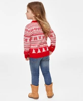 Holiday Lane Toddler Girls Fair Isle Sweater, Created for Macy's