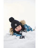 Deux par Little Boys Two Piece Snowsuit Sage Printed Wolves And Black - Toddler|Child