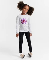 Epic Threads Girls Long-Sleeve Sequin Wink Flower Graphic T-Shirt, Created for Macy's