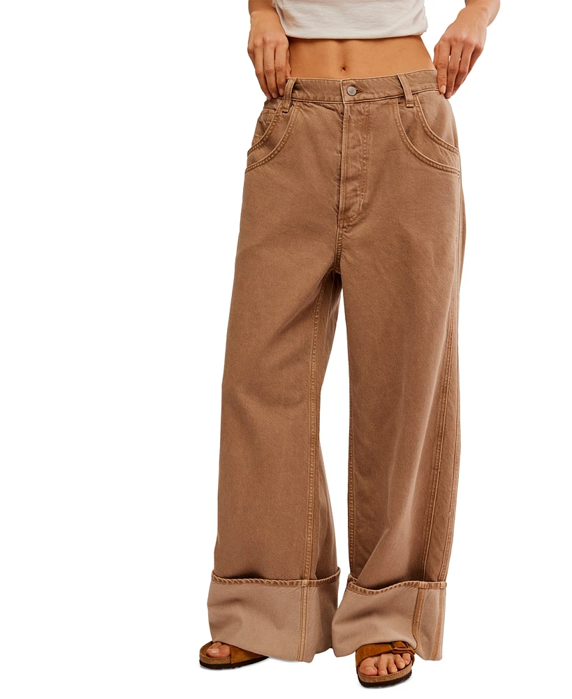 Free People Women's Final Countdown Slouchy Wide-Leg Jeans