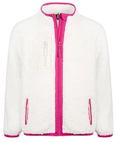 Id Ideology Big Girls Solid Faux-Sherpa Zip Jacket, Created for Macy's