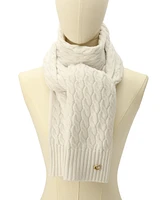 Coach Soft Rib Cable Knit Scarf