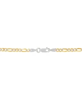 Figaro Link Two-Tone 18" Chain Necklace in Sterling Silver & 18k Gold-Plate