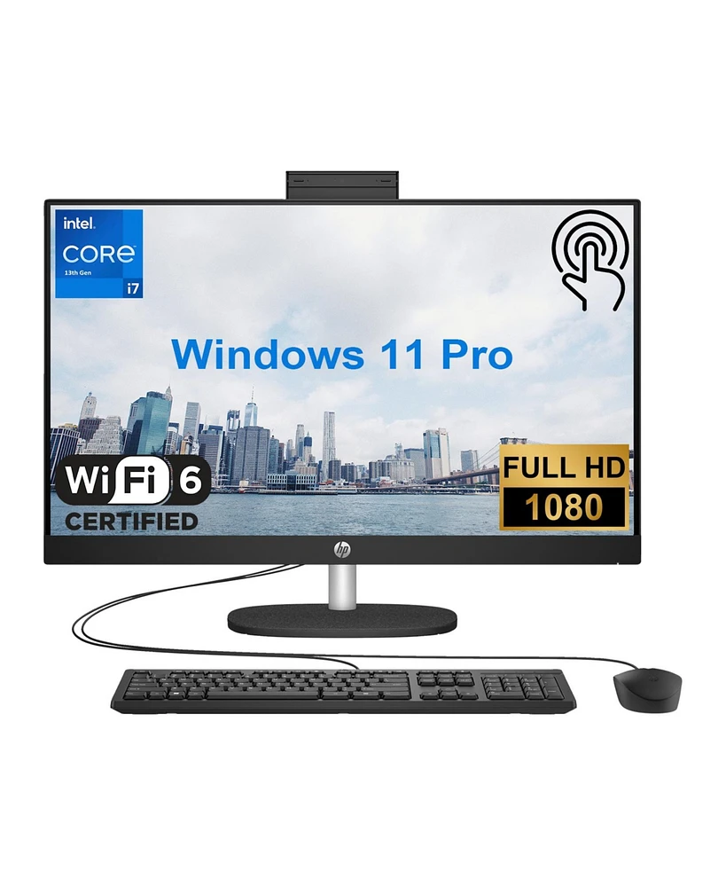 Hp Essential 27-cr0000t All-in-One Desktop, 27" Fhd Touchscreen 60Hz, Intel Core i7-1355U, Intel Uhd Graphics, 8GB DDR4 Ram, 512GB PCIe M.2 Ssd, Wi