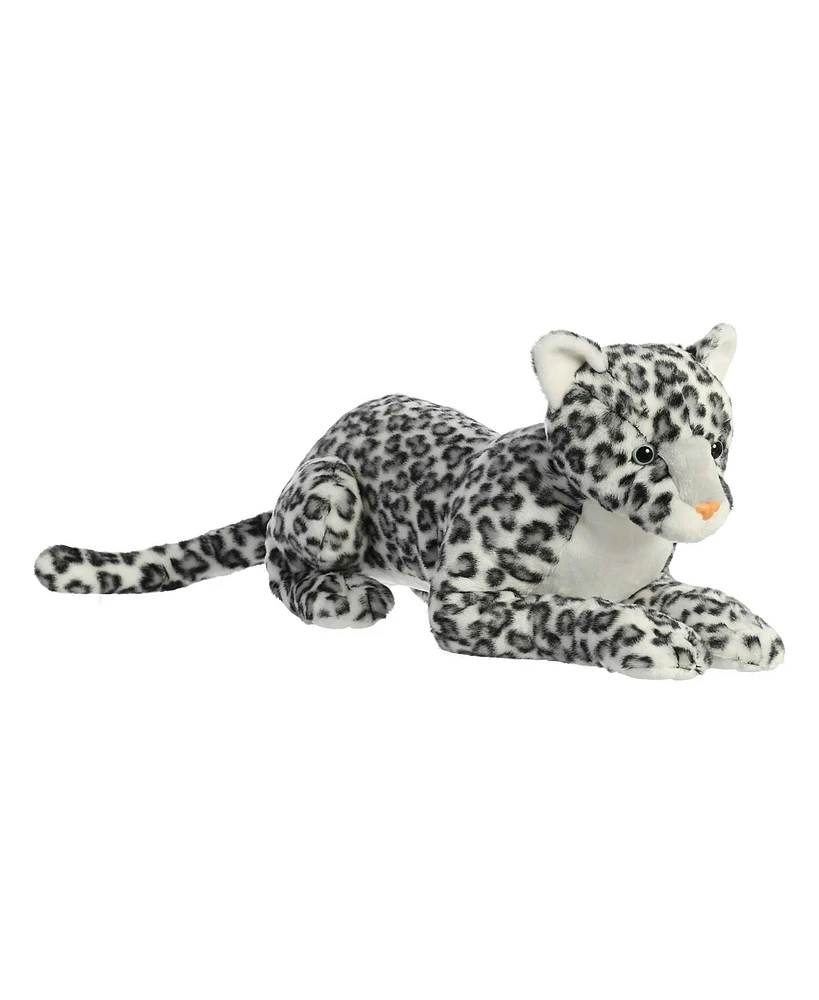 Aurora Large Snow Leopard Super Flopsie Adorable Plush Toy Gray 28"