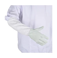 Yescom 1 Pair of Beekeeping Protective Gloves Goatskin Vented Cotton Long Sleeves Elastic Cuff Xl
